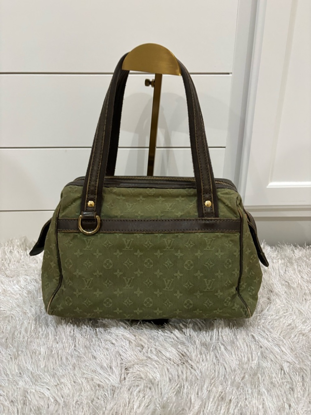 Vintage Louis Vuitton Olive Green monogram mini Lin Josephine bag